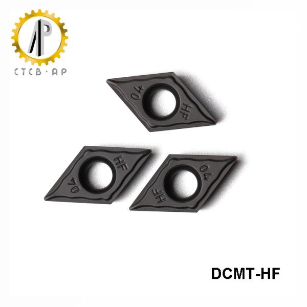 DCMT0702 Inner Turning Tungsten Inserts For Steel Machining , High Hardness