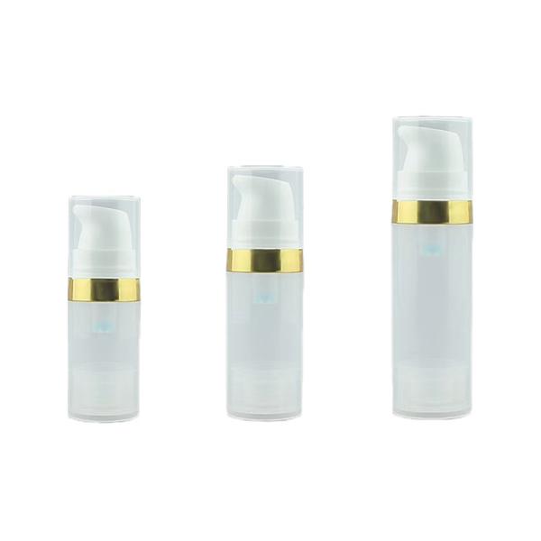 Botella airless de PP de 5 ml, 10 ml y 15 ml para sérums y aceites faciales