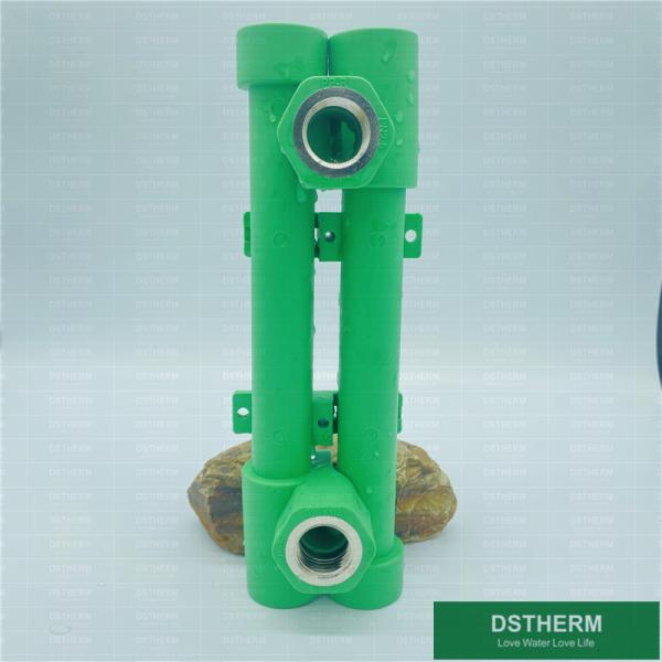 Коллекторы PPR удваивают женский смеситель ручки локтя 2 для батареи ливня регулируемой