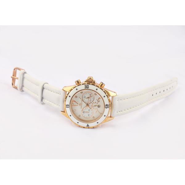 White Luxury Multi Function Watch , Ladies Wrist Watches 5ATM