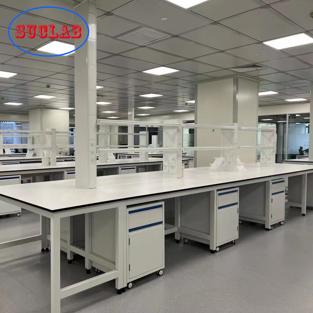 Верстак Multiscene химической лаборатории рамки ISO14001 c с раковиной