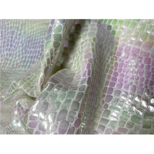 Crocodile Laminated Design Printed PU leather 0.6mm For Ladies Jacket , Leggings