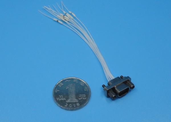 Comprimento do fio do conector de pinos 100mm do receptáculo 9 do conector da série da liga de alumínio J30j