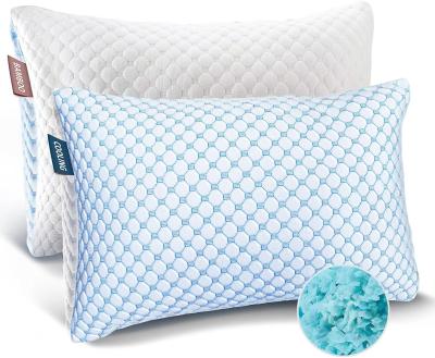 Gel de refroidissement respirant coussin de cou moulé mousse de mémoire élégant et polyvalent