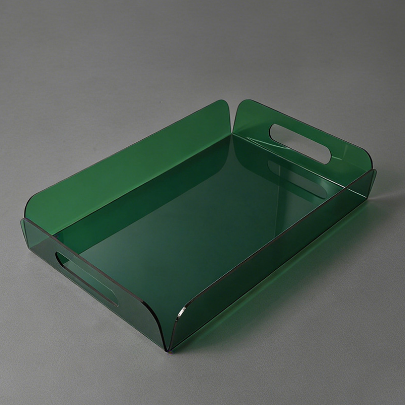 Colorful Fluorescent Acrylic Dessert Tray Cake Serving For Party Restaurant Cafe