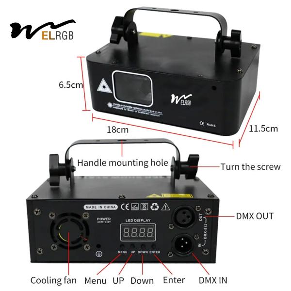 500mw Disco Laser Light Indoor Work Light IP33 Dj Laser Light Projector