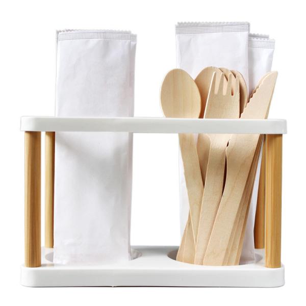 140mm Disposable Wooden Dinner Party Cutlery Set Biodegradable Forks Knives And Spoons