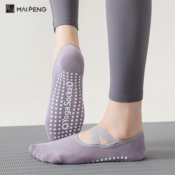 Sports Plain Non Slip Yoga Socks Backless Yoga Pilates Socks With Grips