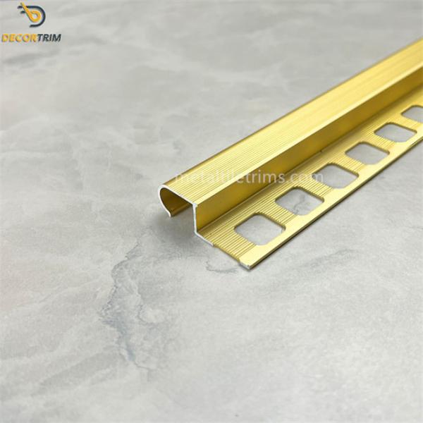 Aluminum Strip For Tiles Double Edge Tile Trim , Diall Tile Trim Corners Matt Gold