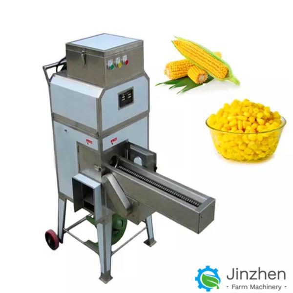 500kg/H Sweet Corn Thresher Fresh Corn Peeling Machine With Automatic Feeding