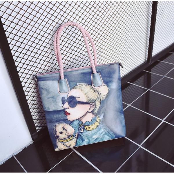 2016 new European and American star woven handbag trend shoulder diagonal female