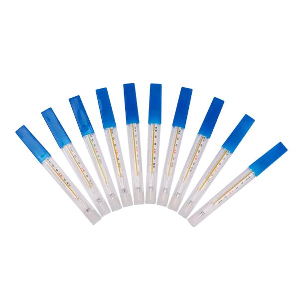 Medical Red Liquid Glass Armpit Rectal Oral Thermometer with Customized OEM Support