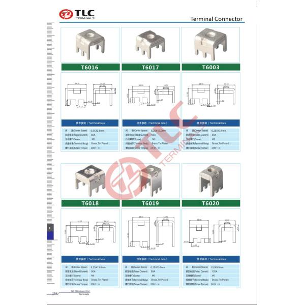 Standard PCB Terminals Tin Plated Pcb Screw Terminal 20-500A