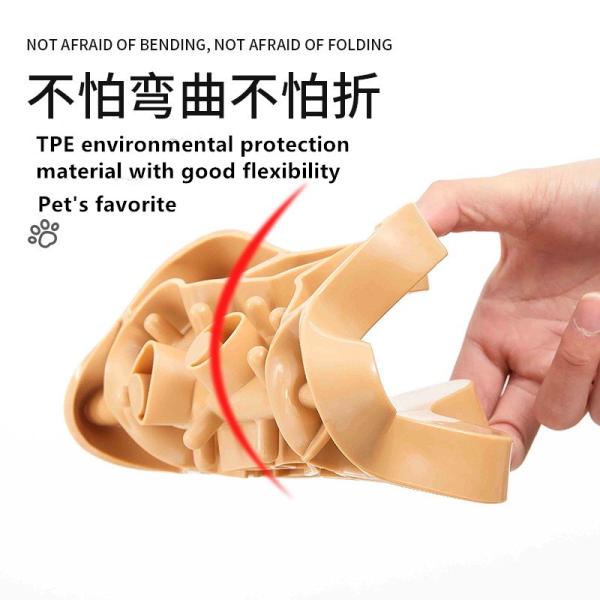 Cat Bowl Dog Bowl Slow Food Bowl Anti-Choking Silicone Pet Bowl Cat Bowl Anti-Overturning Anti-Splash Food Bowl