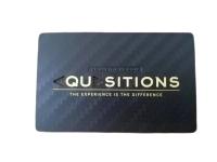 Matt Black Brass Carbon Fiber a coupé la carte de Logo Laser Engrave Metal Member
