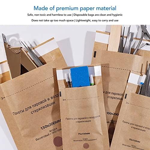 Nail Salon Tool Dry Heat Sterilizer Pouches 75*150mm Disposable Sterilization Bags Autoclave Sterilizer Paper Bags