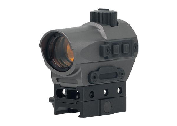 Hunting Red Dot Riflescope / D10 Red Dot Sight 1.5 MOA Manual Key Switch With 20mm Riser Mount Gray