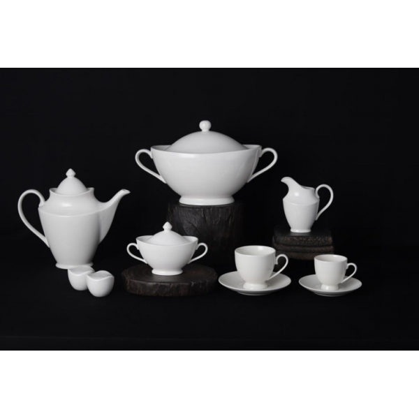 new bone china - tea set /tea pot/sugar pot/creamer/tureen white glaze for daily used ceramics