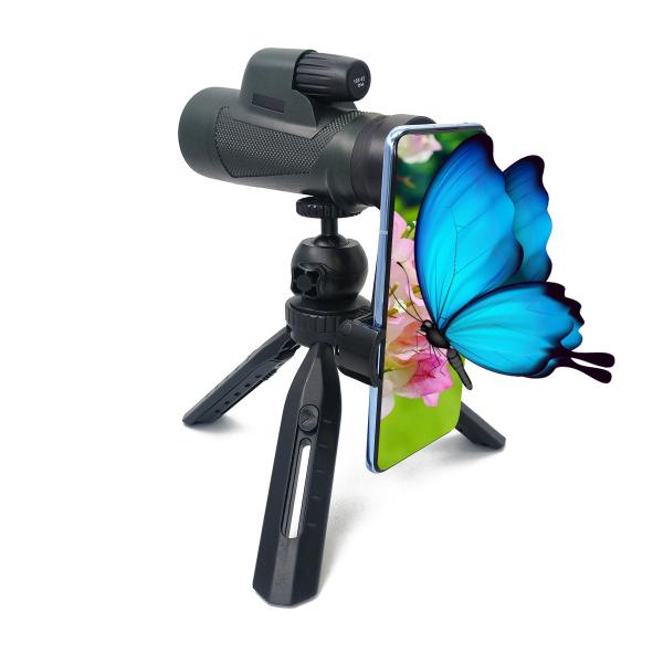 10x42 High Power Monocular Telescope With Smartphone Holder IPX7 Waterproof