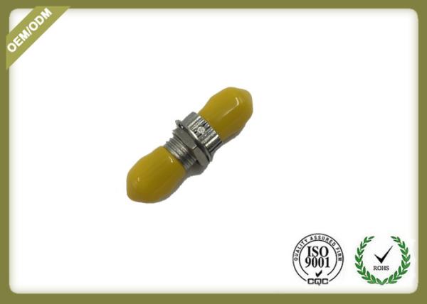 ST Singlemode Simplex Metal Fiber Optic Adapter With Zirconia Sleeve Yellow Color