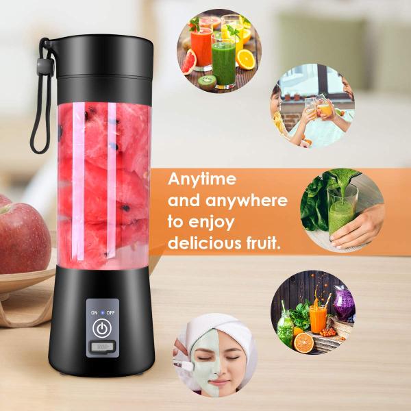 Silicone PC Electric Mini Ice Bottle Blender Home USB 2/4/6 Blades Juicer Cup Machine