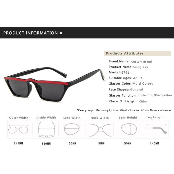 Men Women Trend Small Box Cool Cat Eye Glasses Outdoor Catwalk Travel Sunshade
