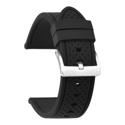 Polca Dot Mens Rubber Watch Bands, correias de relógio do esporte de 24mm