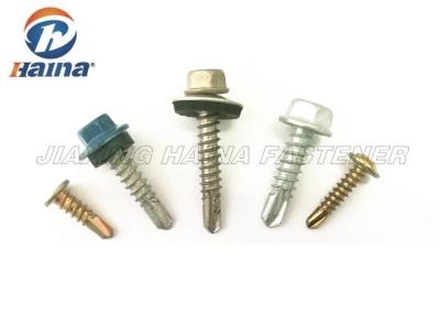 Carbon Steel 4.8 5.8 drive Painted Hex Head Self Drilling Screws and washers