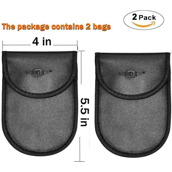 Faraday RFID Blocker Pouch , Anti Tracking Signal Blocking Bag For Car Security