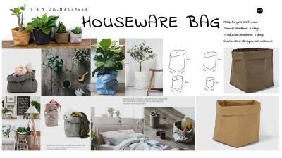 ECO-Friendly washable kraft paper plant bag, flower pot, houseware
