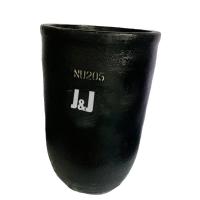 Crisol de grafite de carburo de silício redondo para fusão de cobre 2.21 - 2.25 G/Cm3 Densidade