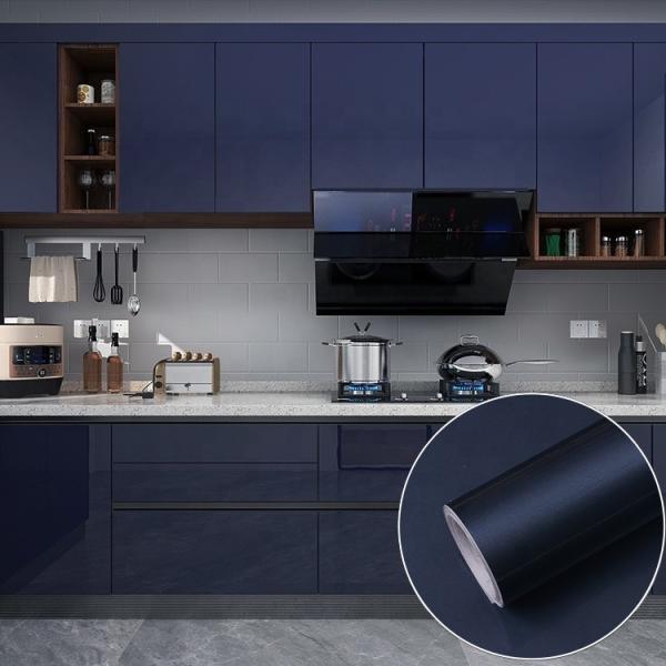 Film de meubles en PVC vinyle adhésif hautement brillant Autocollants de porte pour armoire de cuisine