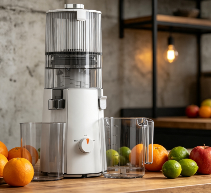 Fresh Smart HJ102A Plant-Based Lifestyle Slow Masticating Juicer – 200W Vegan-Friendly Extractor with 135mm Wide Chute, 55 RPM Cold Press Technology for Pure, Natural Whole-Plant Nutrition