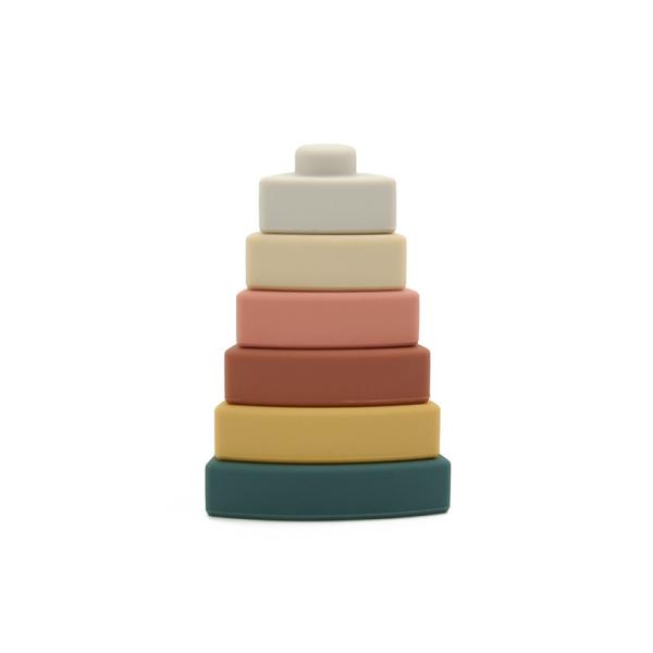 FDA Silicone Educational Baby Stacking Blocks BPA Free 100% Food Grade