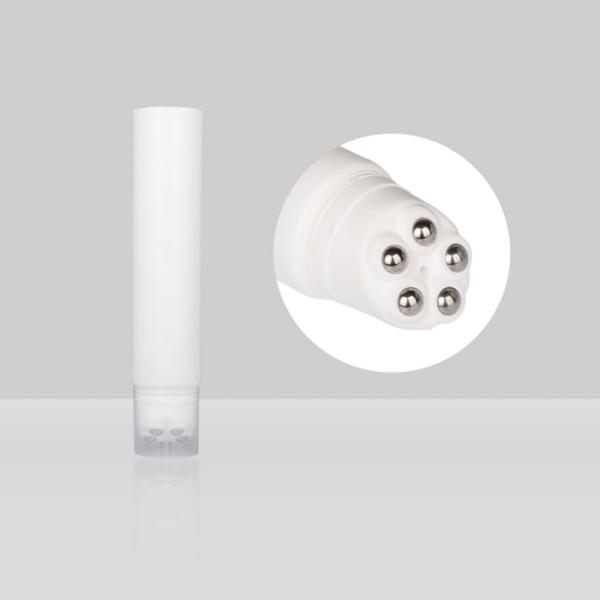 Os tubos especiais feitos sob encomenda Logo Lotion Cosmetics Plastic Round do aplicador deram forma ao tubo com a bola de aço inoxidável da massagem