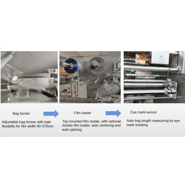 On Edge Cookies Packing Machine Electric Cookie Wrapping Machine 8kw
