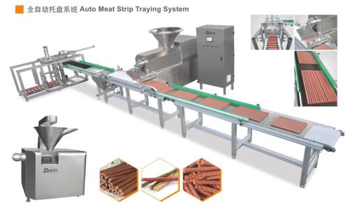 Mastigando a máquina fria da extrusora dos petiscos do cão para fazer tiras da carne