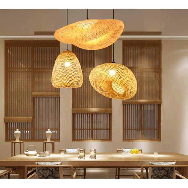 Handmade bamboo weaving art lamp bamboo art dining room bedroom bamboo rattan light(WH-WP-38)