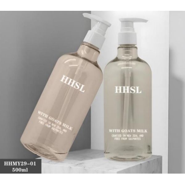 Customized Plastic Luxury Shampoo Bottles 500ml PET Bottle