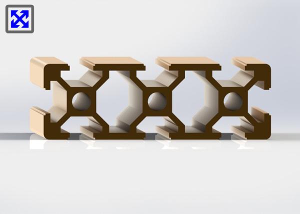 Sand Blasting Yellow Anodized Aluminium T Slot Channel 2060 For Transmission
