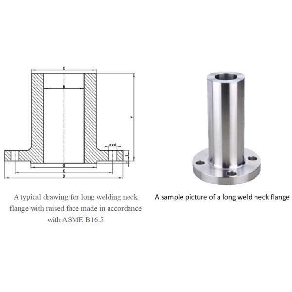 Труба нержавеющей стали шеи сварки служит фланцем ANSI B16.5 WN ASTM A182 ASME