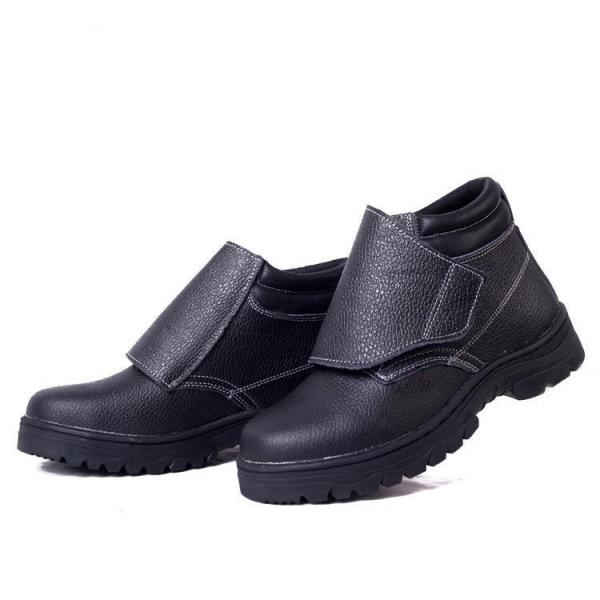 Sapatos de soldagem de pele de vaca com flor à prova de fogo Sapatos de soldagem de cobertura grande