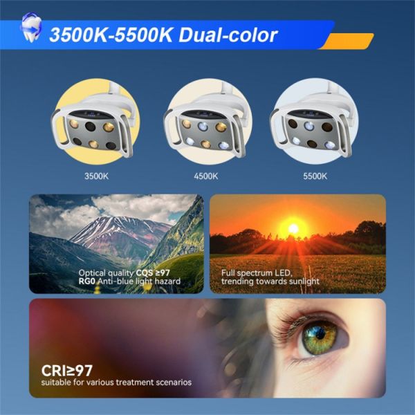 Dental Operation Light Shadowless 6 LED Oral Lamp for Dental Chair 30000 Lux Dental Surgery Lighting