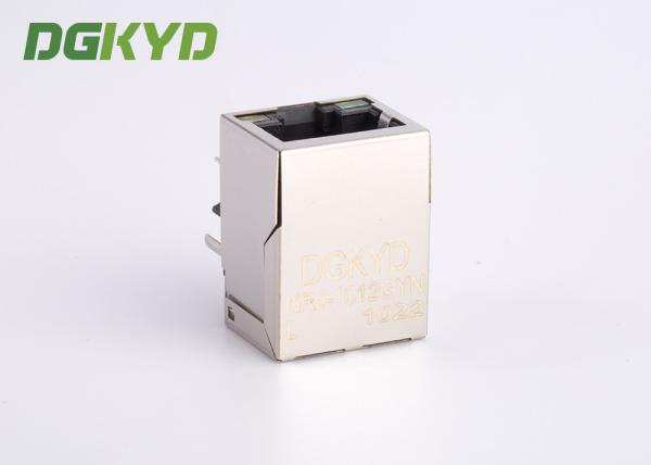 1x1 Tab Down 10 / 100 BASE Cat5e RJ45 Jack With Internal Transformer