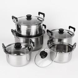 Hot Selling American style Kitchen Cooking Pot Set Stainless Steel Cookware Cooking Soup Pot Set