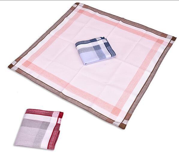 Men's blended cotton hankerchief with size 40*40cm in different patterns