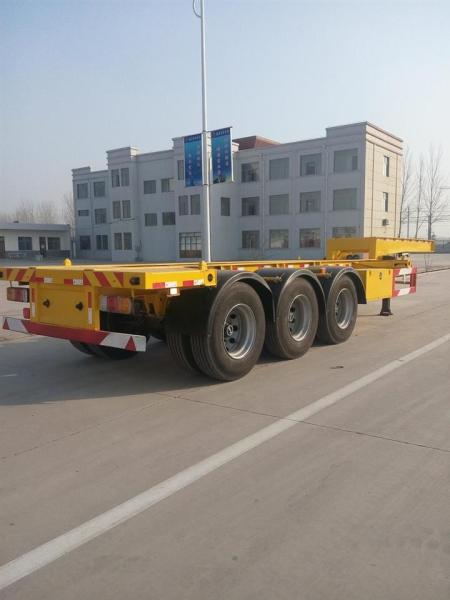 40 Foot tandem Flat Bed Semi Trailer With Bogie Suspension And Brake System