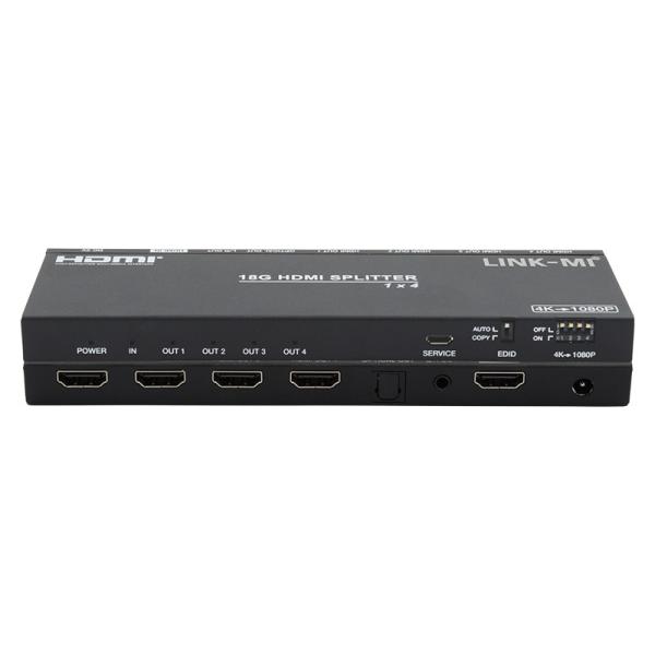 4K 1X4 Multi HDMI Splitter EDID Analog Optical HDMI2.0b 4 Port Video Splitter
