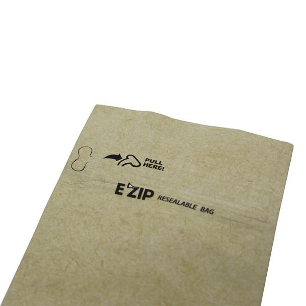 PLA Kraft Paper Zipper Pouch Stand Up 2 Oz 1 Oz For Coffee Tea Nut Food