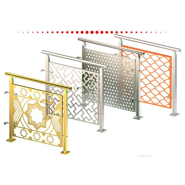 Перила плиты нержавеющей стали балясины SS изготовленного на заказ металла декоративные прокладывая рельсы для лестниц